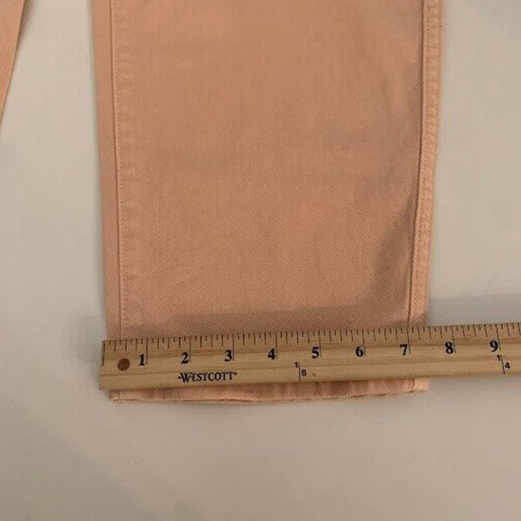 AYR Womens The Beat Drop Cropped Barrel Leg Jeans Sz 31 (35x26) Pink Peach Denim - Picture 9 of 10